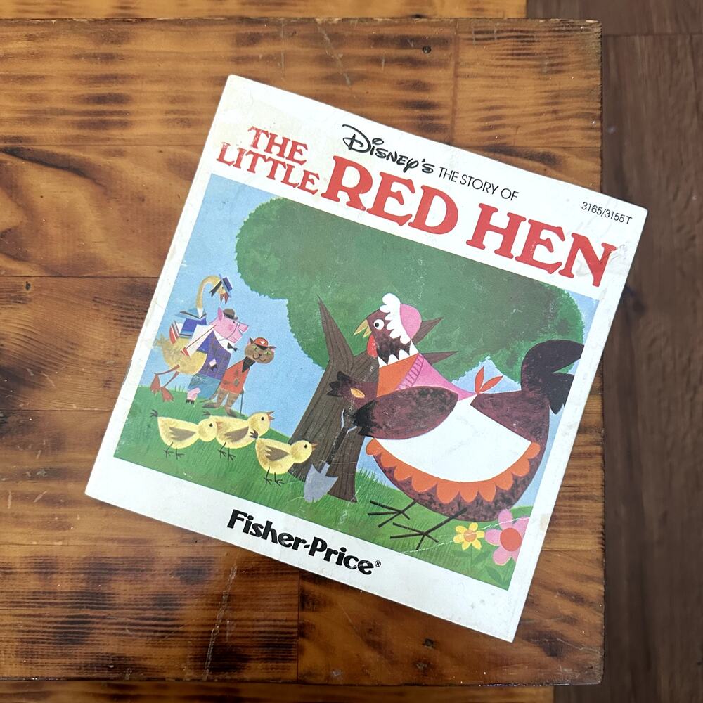 Vintage 1968 Fisher Price Disney's Story Of The Little Red Hen Paperback Book